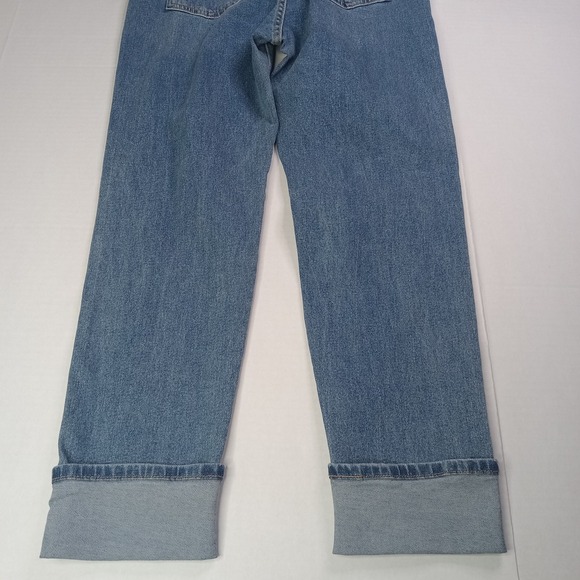 Levi Strauss Women's Mid Rise Boyfriend Jeans Sz 2 26x26 Blue Dark Wash Stretch - Picture 10 of 11